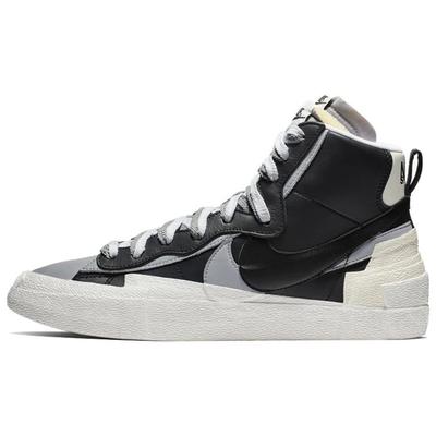 Sacai x Blazer Mid Черно-серые Унисекс Кроссовки черно-антрацитовые BV0072-002
