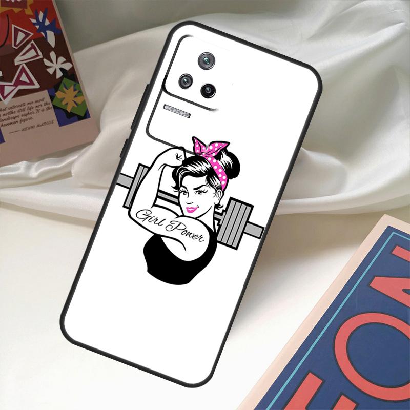 Чехол для тренажерного зала Fitness Girl для Xiaomi 14 13 Ultra 12 Lite 11T 12T 13T Pro POCO M6 X3 X5 X6 Pro F3 F5 M5s