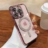 Прозрачный чехол с хрустальным алмазным покрытием для iPhone 15 Pro Max 14 Plus 12 13 Pro Max Magsafe, магнитный чехол для беспроводной зарядки для iPhone 15 Plus 14 Pro