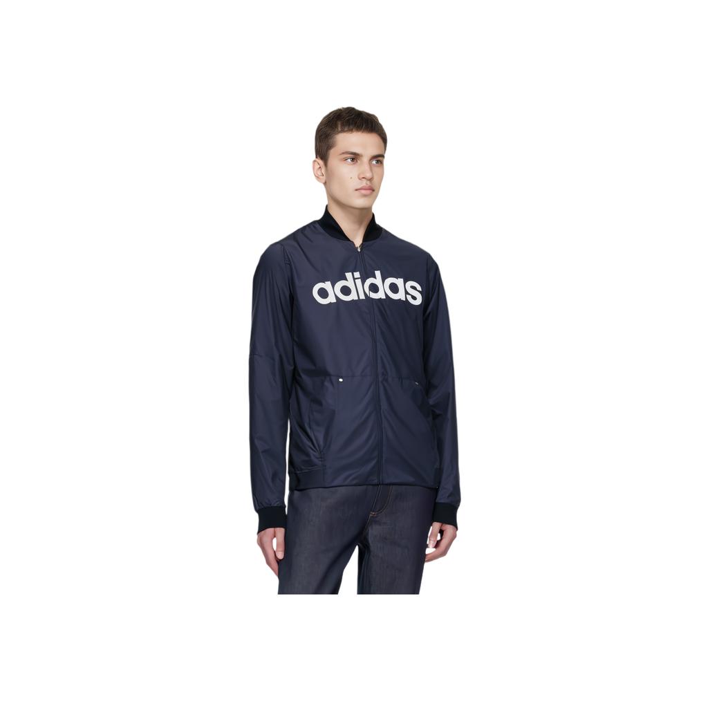 adidas Куртка с логотипом, мужская верхняя одежда, синяя DW8065