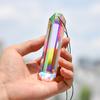 Sun Catcher Crystal Rainbow Prism Pendant: Wind Chime Ornament for Wall, Window, or Bedroom.