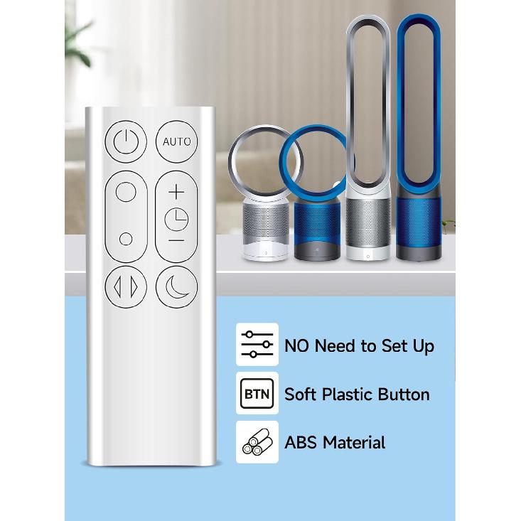 PZL New Replacement Remote Control for Dyson DP01 DP03 TP02 TP03 Pure Cool Link Purifying Fan, Part NO.967400-01 (Sliver)