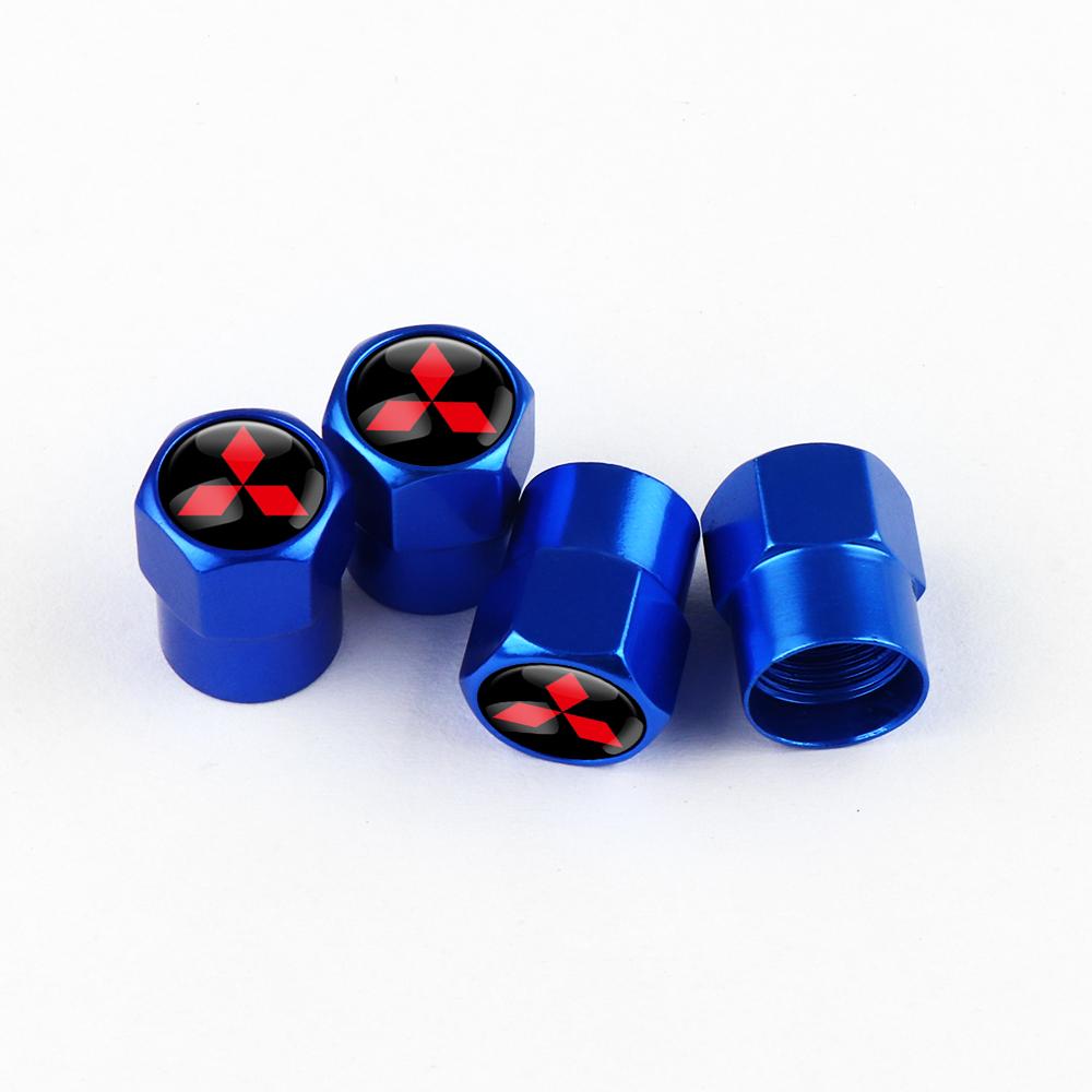 4Pcs Car Styling Tire Valve Stem Caps For Ralliart Logo For Mitsubishi Asx Lancer L200 Pajero Sport Attrage Xpander Mirage