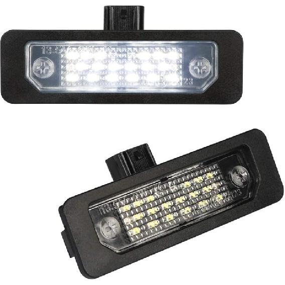 LED License Plate Light Lamp Assembly Compatible with Mustang Fusion Taurus Flex Focus Lincoln MKS MKT MKX MKZ Mercury Sable Milan 6000K White, Pack