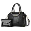 Stylish Black Crocodile Pattern Two Piece Set Mother And Baby Shoulder Bag For Women Ideal For Daily Use