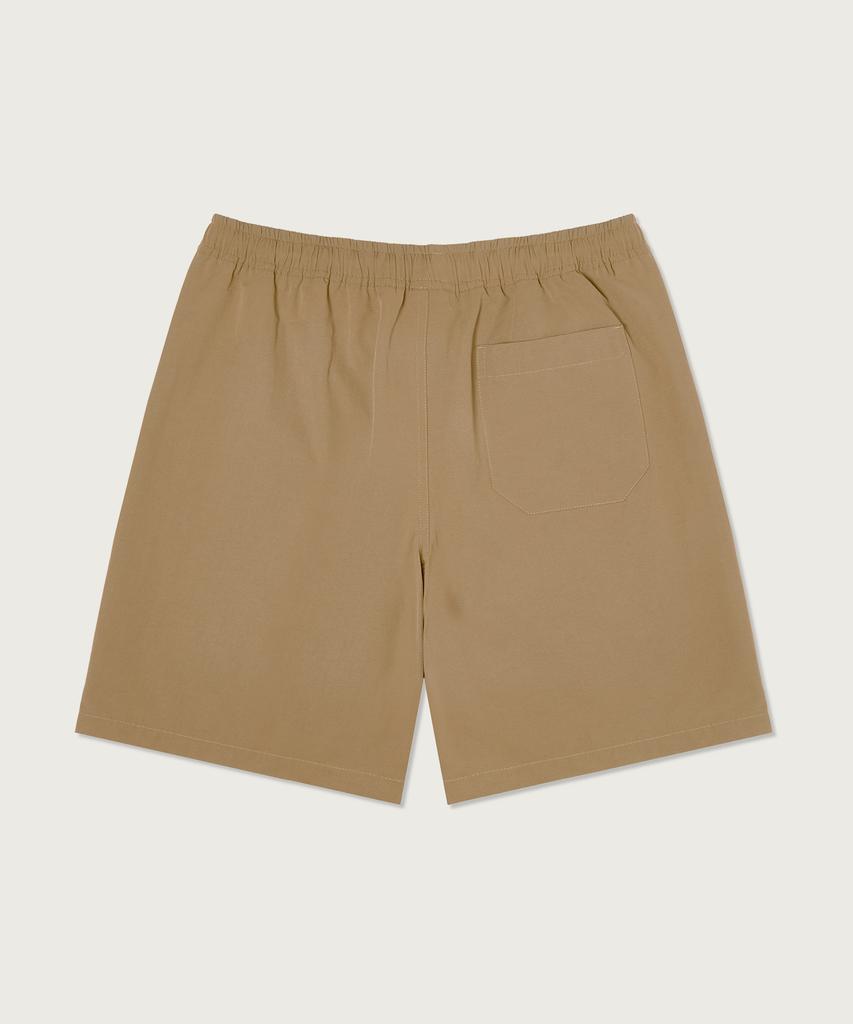 Champion Плечевые шорты с тканым логотипом C, бежевые