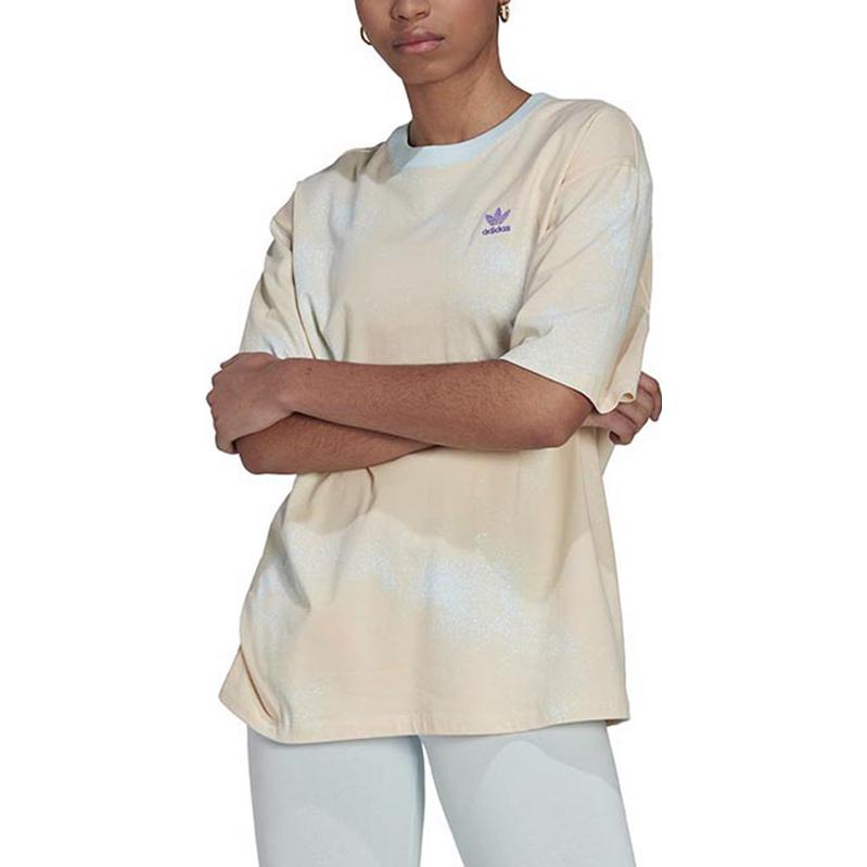 Adidas Originals Drop Shoulder Sleeve T Shirt Women's Yellow HL6598
