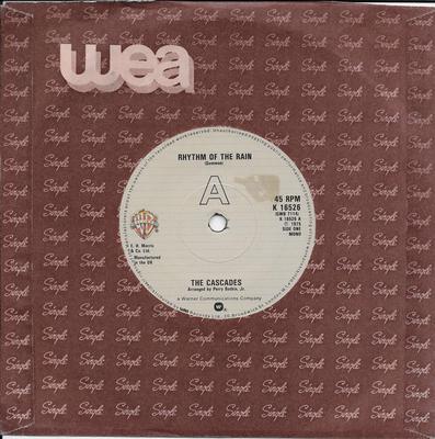 7-дюймовая пластинка CASCADES - Rhythm Of The Rain K16526 Warner Bros. Re 1975 UK Поп Б/У