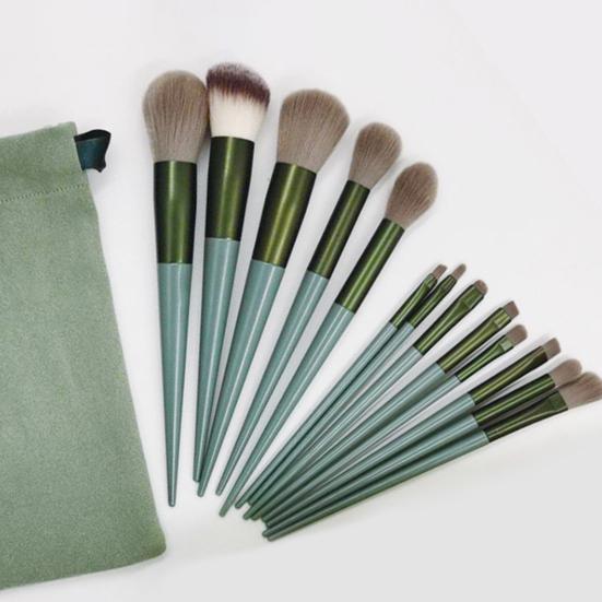 13 шт./набор кистей для макияжа с мягкой щетиной, многофункциональный косметический инструмент, контурная кисть для теней для век, румян, набор кистей для женщин