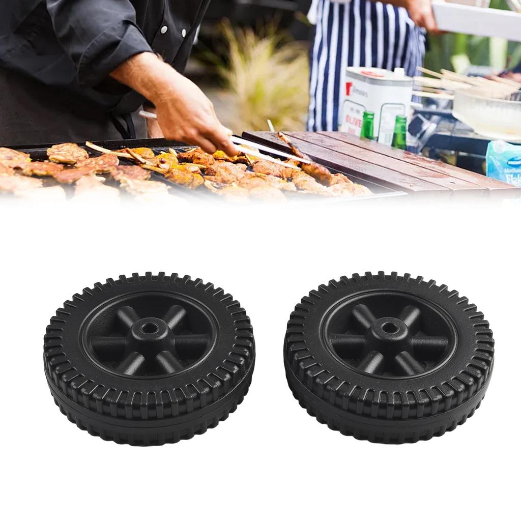 2pcs 6" Grill Wheels Replacement Parts For Charbroil And Other Brands Multi-functional Barbecue Grills Kitchen Accessories