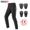 Унисекс Мотоциклетные защитные штаны Водонепроницаемые легкие сертифицированные CE накладки Регулируемая талия Светоотражающие брюки для ночной езды