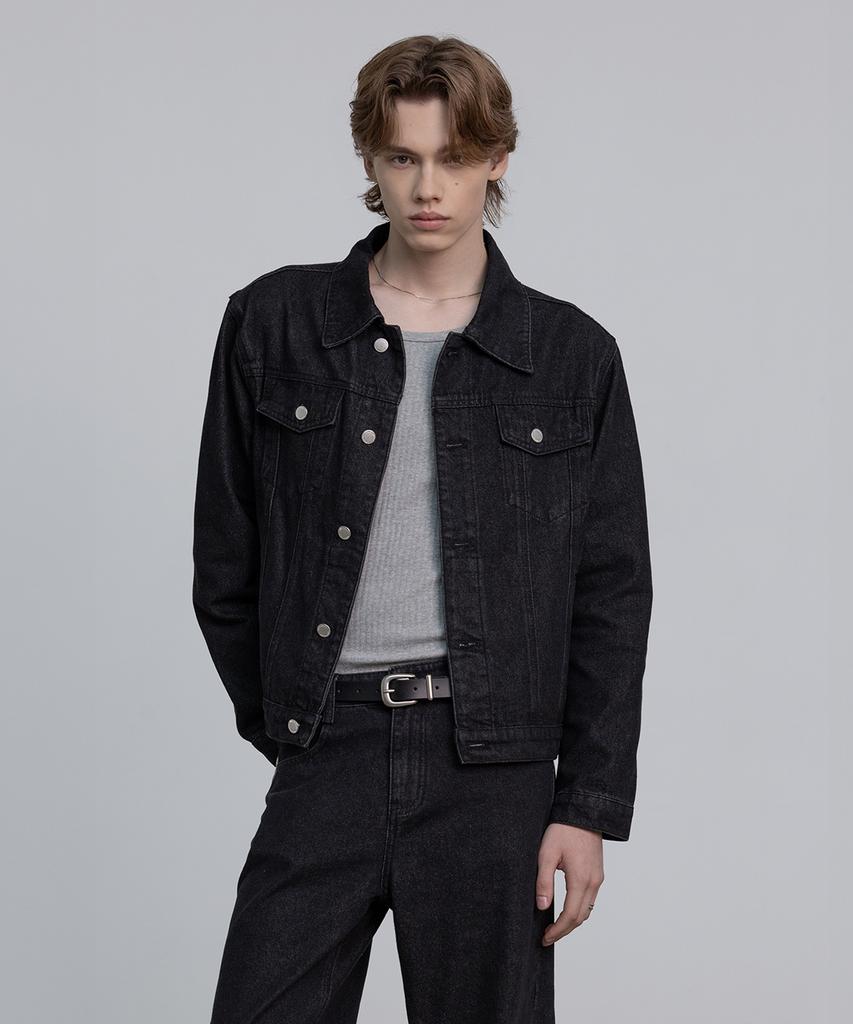 DECOROSO Knox Denim Trucker Set [Washed Black]