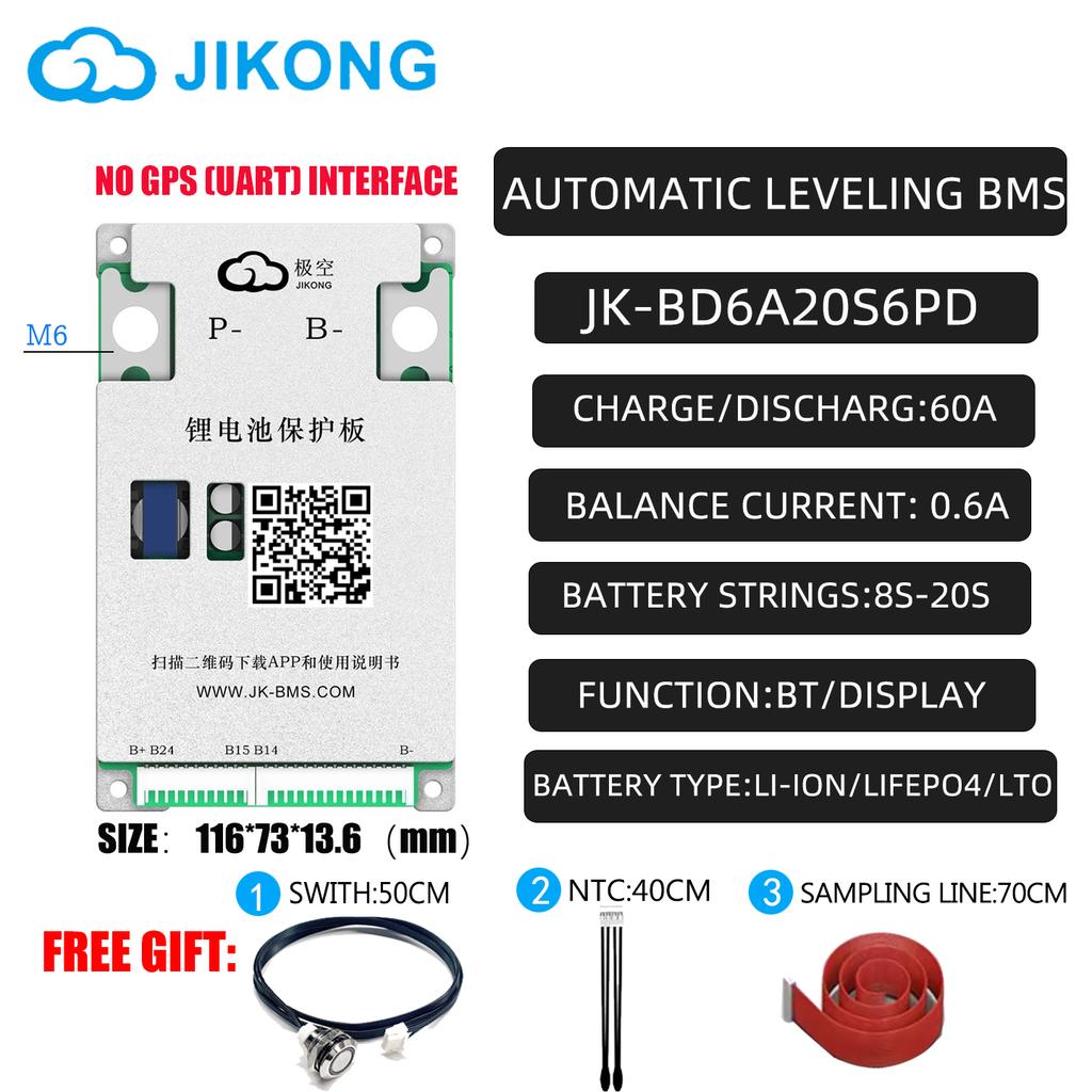 JK BMS Интеллектуальная BMS 8S-24S 12В 24В 48В 72В Активный балансир JIKONG BMS Интеллектуальная BMS 40А 60А 100А 150А Батарея Lifepo4 Li-Ion Lto