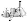 3 Pieces Stainless Steel  Funnel, Stainless Steel Kitchen Funnel Set, Metal  Funnel, For Separated Liquids, Cooking Oil, Seasoning Or Powder Object