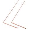 2PCS Pure Copper Dowsing Rods 99.9% Copper Ghost Hunters Treasure Metal Detection Rod  Ghost Hunting