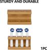Бамбуковая подставка для зубных щеток, держатель для головок электрических зубных щеток, деревянная бамбуковая полка для хранения в ванной комнате, мини-бамбуковая подставка с несколькими слотами для зубных щеток