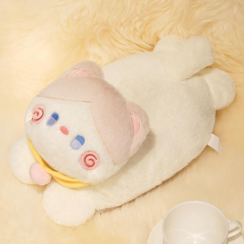 Мультяшный Милый Кот Обнимашка Грелка Съемная Наволочка для Грелки Многоразовая Многофункциональная Теплая Для Рук Наволочка для Грелки