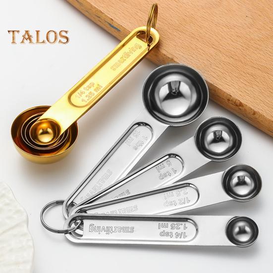 Набор мерных ложек из нержавеющей стали, двойные весы, эргономичная ручка, мерный стакан для точных измерений при выпечке, домашняя кухня, пекарня