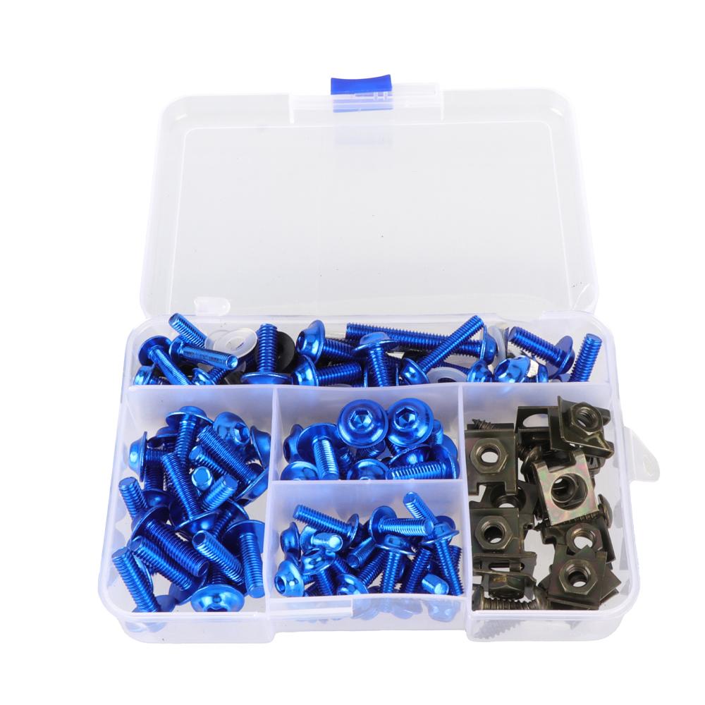 177pcs/box screws motorcycle modification accessories windshield cover set screws aluminum color fairing set firmware screws
