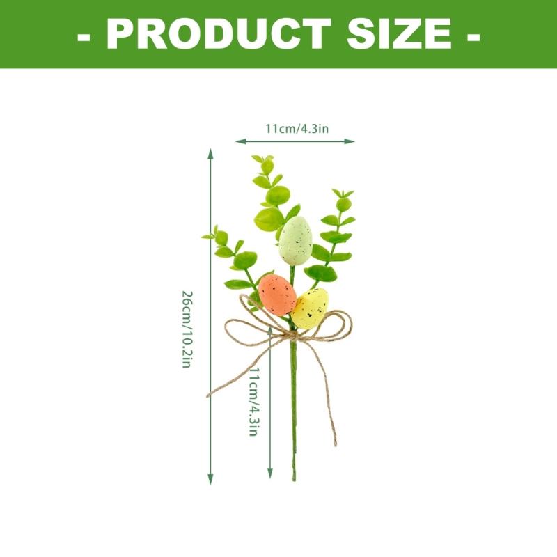 Easter Tree Branch Colorful Painting Eggs Flower Arrangements Desktop Ornament