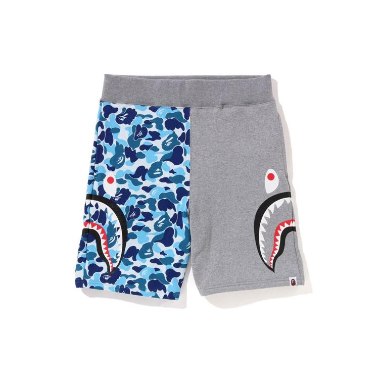 Bape Abc Camo Шорты-свитшот с боковым принтом Shark 1J30-153-016