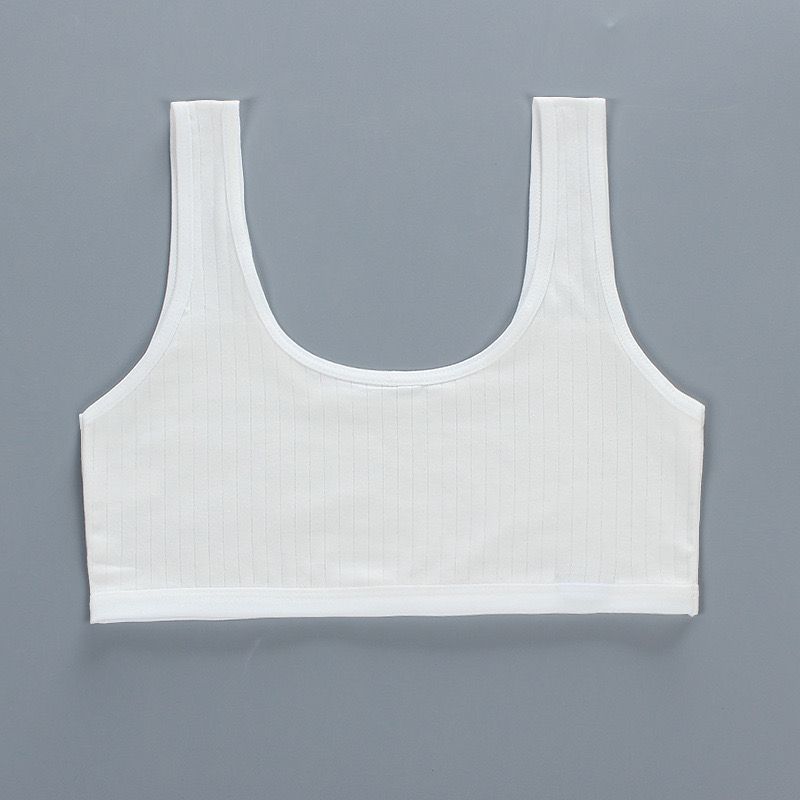 Детский хлопковый спортивный тренировочный бюстгальтер, нижнее белье, тренировочный бюстгальтер для девочек, укороченный топ, 8-14 лет