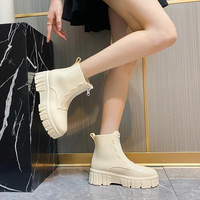 Резиновые сапоги для женщин, непромокаемая обувь для дождя, противоскользящие галоши на платформе, садовые сапоги для дождя