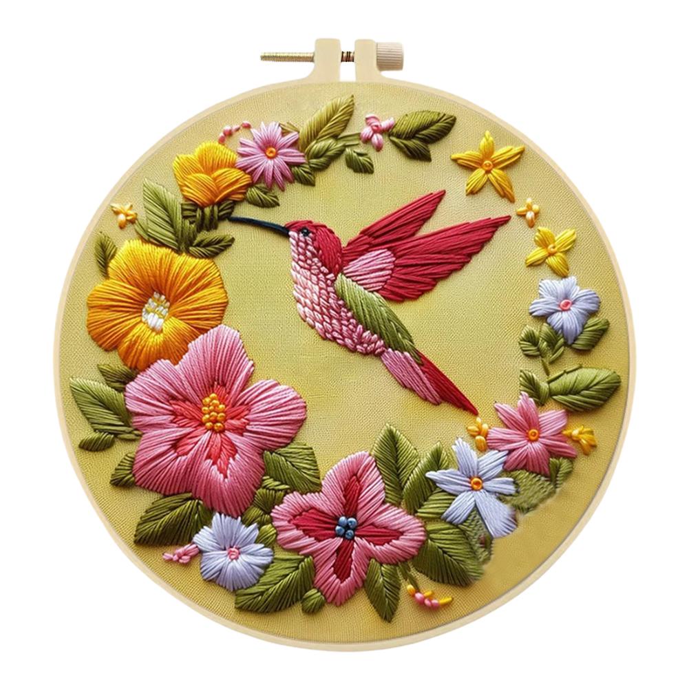 Наборы для вышивания крестом с рисунком животных с пяльцами, цветной нитью и канвой