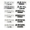2.5XL/XV 230JK/JM 250XL/XV V6 Letters for SUNNY SYLPHY LIVINA TEANA TIIDA QASHQAI X-TRAIL Car Trunk Tail Decal Emblem Badge Sticker