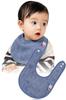 Imabari Towel Whipwhip Solid Baby Gift for Boys and Girls Baby Bib, Color, (1, Blue)