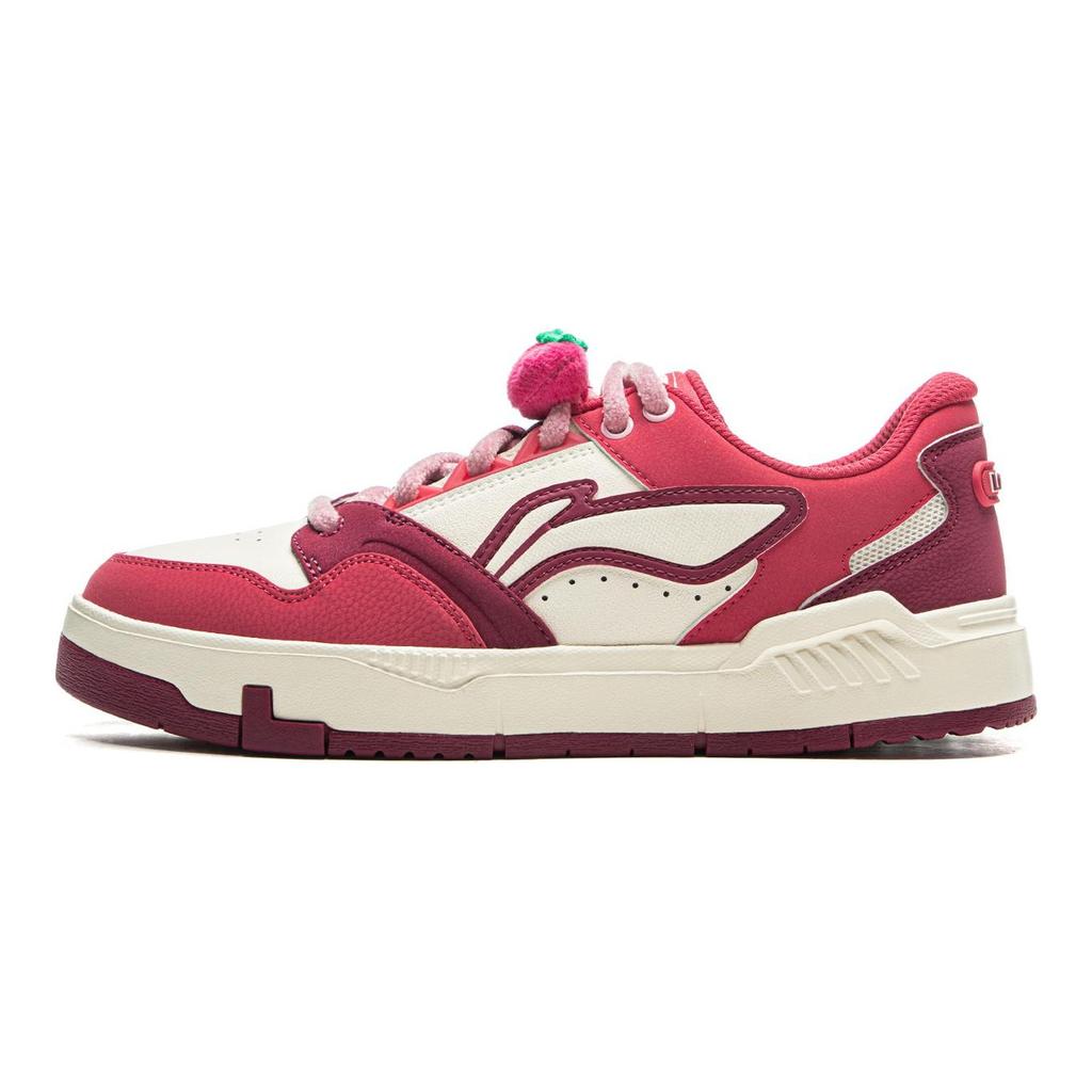 Li Ning x Disney Common 80-е Нескользящие Износостойкие Низкие Скейтбордические Кроссовки Женские Розовые AGCV270-3