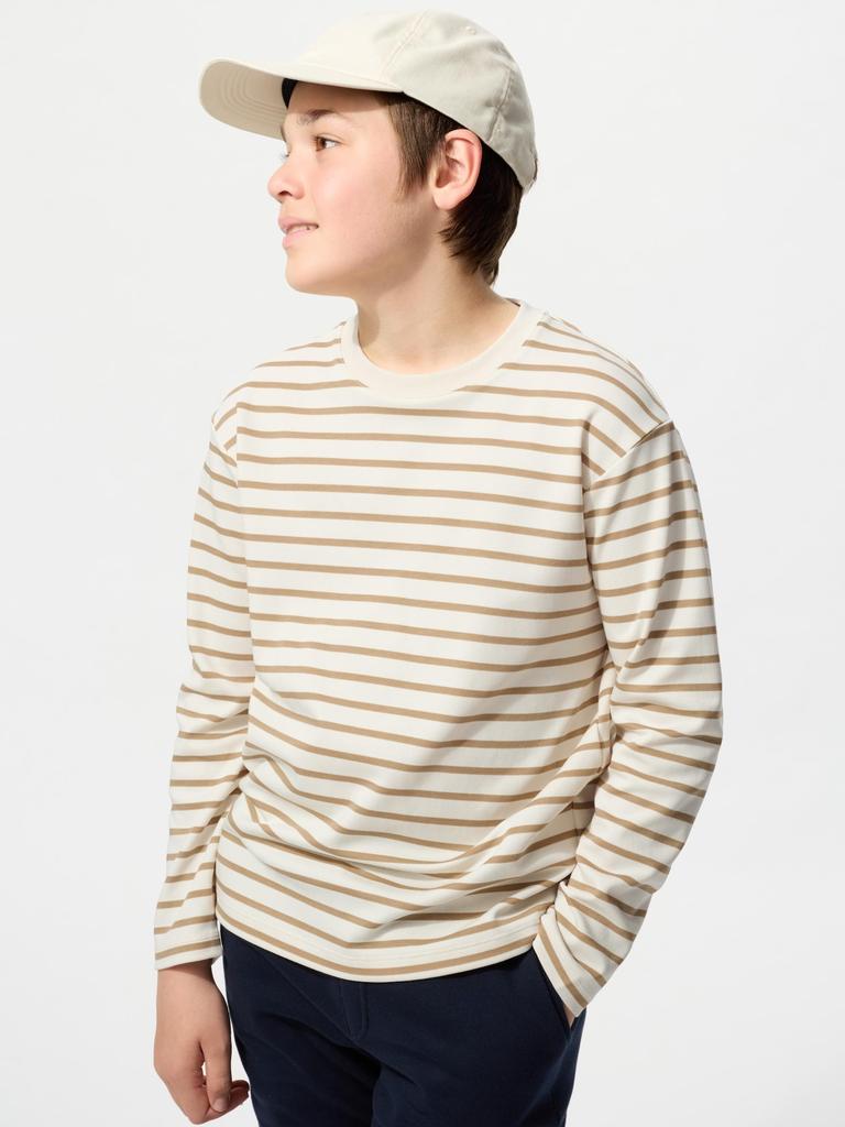 Uniqlo Детская футболка Airism CoTTon Crewneck с длинным рукавом