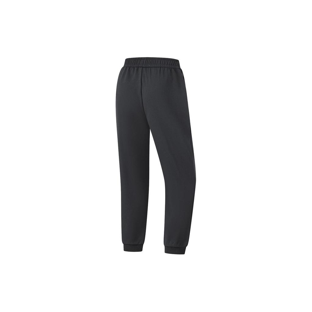 Спортивные брюки Li Ning Fitness Series с эластичным поясом, однотонные, зауженные, трикотажные, женские, черные AKLT770-1