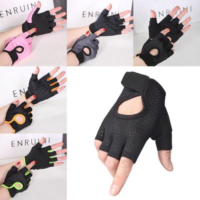 1 пара дышащих нескользящих перчаток для тяжелой атлетики, фитнеса, велоспорта, тренировки с половиной пальцев, пешего туризма