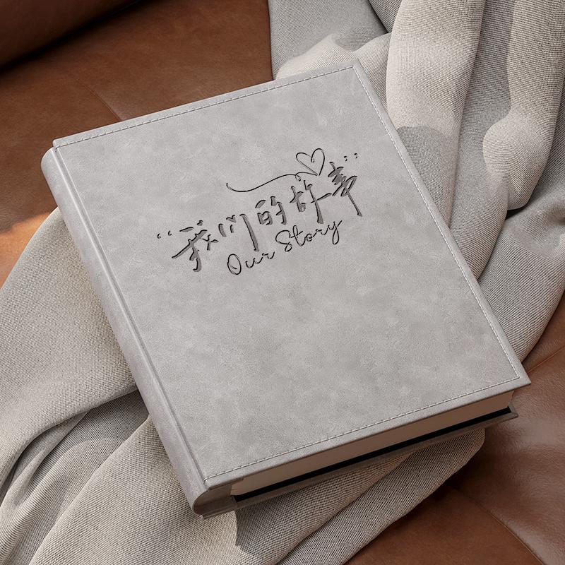 6-Inch Vertical Leather Photo Album: Large Capacity Family & Baby Keepsake Book for Mobile Phone Photos