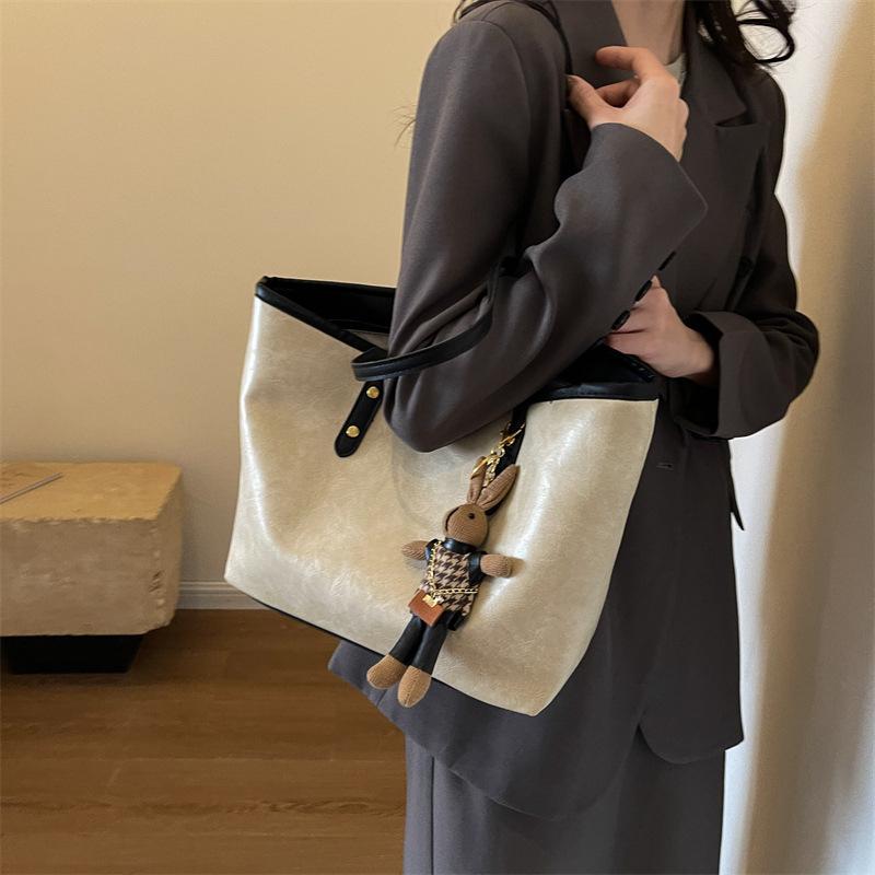 Простая повседневная сумка большой вместимости, женская универсальная сумка высокого класса через плечо, сумка-тоут для поездок на работу