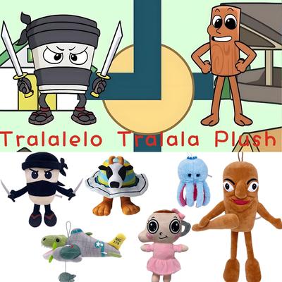 50 Стилей Тралалело Тралала Плюшевая Игрушка Тунгтунгтунг Сахур Плюшевые Итальянские Животные с Отмиранием Мозга Плюшевая Акула Мягкие Набивные Куклы Игрушка Подарки