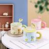 Cute Baby Home Mug High Value Cartoon Ceramic Cup Milk Breakfast Cup with Lid Spoon Coffee Cup Souvenir Gift Box