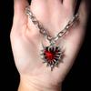 Hot Selling New Heart of Thorns Necklace Personalized Dark Gothic Niche Hip-Hop Personality Jewelry
