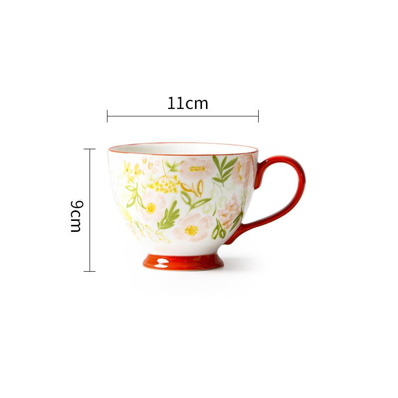 Американская керамическая кружка с креативным рисунком, расписанным вручную, чашка для завтрака, кофейная кружка, чашка для сока, чашка для молока, бытовая чашка для чая, чашка для воды