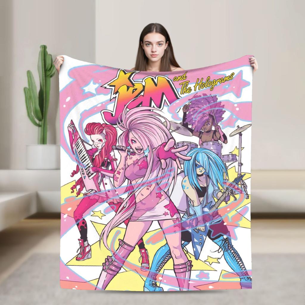 Плед Jem And The Holograms в подарок для мужчин и женщин, теплый, уютный, пушистый, плед для дивана, 50x60 дюймов, разные размеры