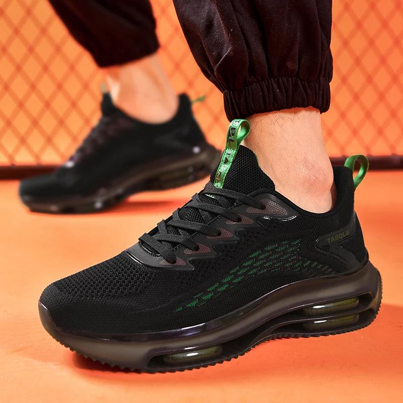 Кроссовки мужские новые модные на толстой подошве противоскользящие амортизирующие кроссовки для бега повседневные летние сетчатые туфли Zapatillas Hombre