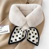 Scarf Women's Autumn and Winter Plush Cross Scarf To Keep Warm Imitation Rex Rabbit Fluffy Scarf