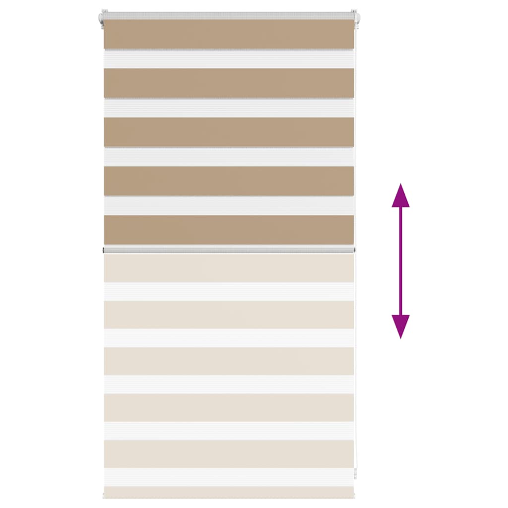 Double Roller Blind Sand Brown 85x100 cm Fabric Width 80.9 cm Polyester