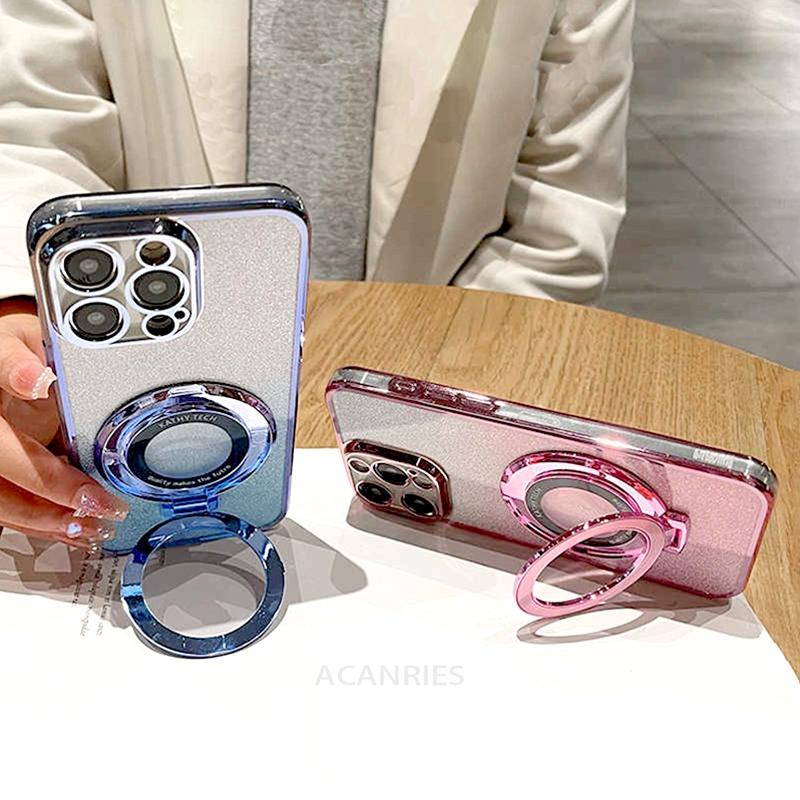 Reno10pro Luxury Glitter Plating Holder Silicone Case For Oppo Reno 10 11 12 Reno10 Pro 10pro Shockproof Protect Stand Cover