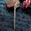 Retro Ethnic Style Miao Silver Hairpin Antique Bookmark Female Flower Hairpin Simple Classical Versatile Disc Hair Hairpin Hair Accessories