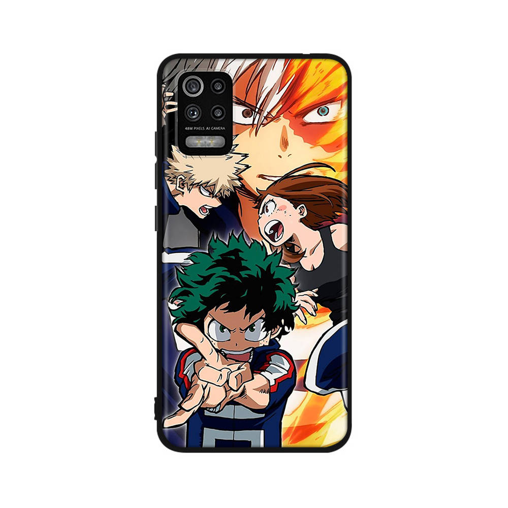 Чехол DT7 Hero Academia для Xiaomi Poco X6 X4 M5 M6 F5 F6 C65 C55 C50 C51 C40 Redmi Note 7 8 14C A3X 13C 12C 11 10A 9C Pro черный мягкий чехол