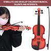 Ongwan Toy Violin, Acoustic Violin for Kids, Beginners, Practice, Adjustable Strings Included (Light Brown)