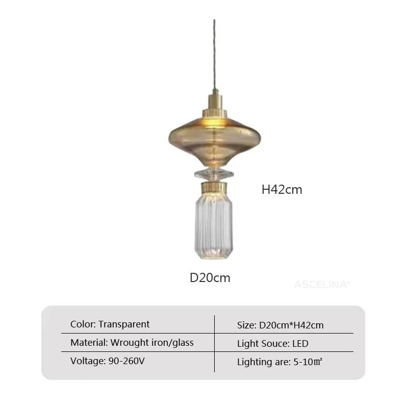 Светодиодный подвесной светильник из скандинавского стекла, подвесной светильник в американском стиле, для спальни в отеле, ресторана, бара, креативный декор, прикроватный подвесной светильник