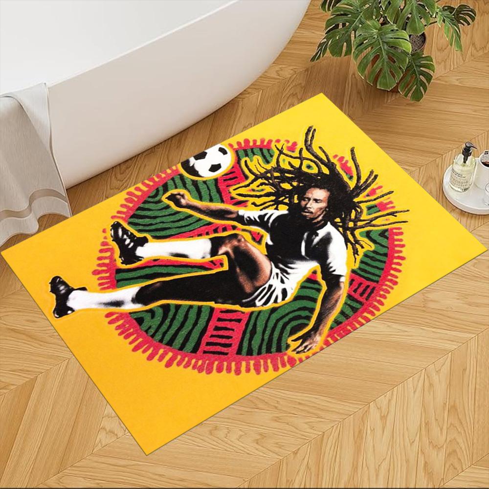 Bob Marley Floor Rug Office Rug Design for Playrooms Entryway Balcony Foyer Anti-slip Rug Office home decor Perfect Birthday/Christmas Gift Idea